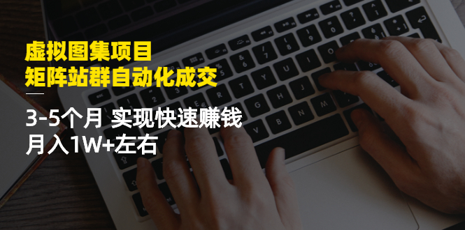 (2411期)虚拟图集项目:矩阵站群自动化成交,3-5个月 实现快速赚钱 月入1W+左右