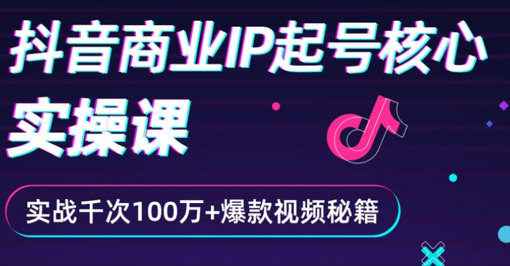 (2336期)抖音爆款商业IP起号核心实操课:带你玩转算法,流量,内容,架构,变现