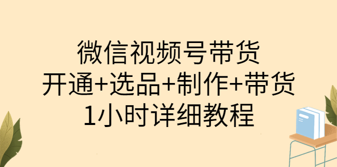 (3515期)陈奶爸·微信视频号带货:开通+选品+制作+带货(1小时详细教程)