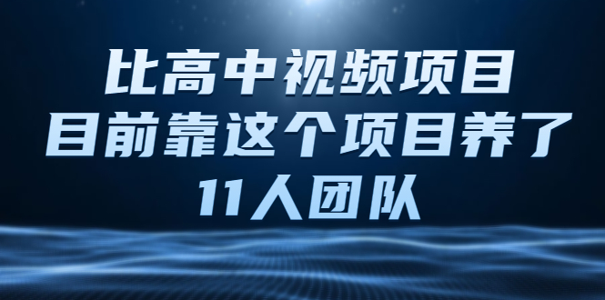 (2136期)中视频项目,目前靠这个项目养了11人团队【视频课程】