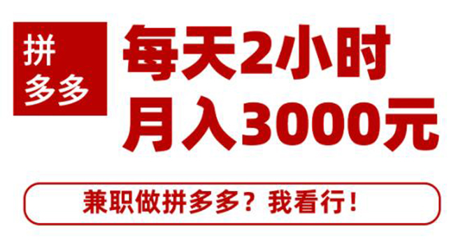 （1864期）搜外网·拼多多副业课程，每天2小时月入3000元 学习这门课程真的能赚钱