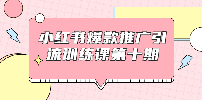 (1693期)小红书爆款推广引流训练课第十期,手把手带你玩转小红书,轻松月入过万