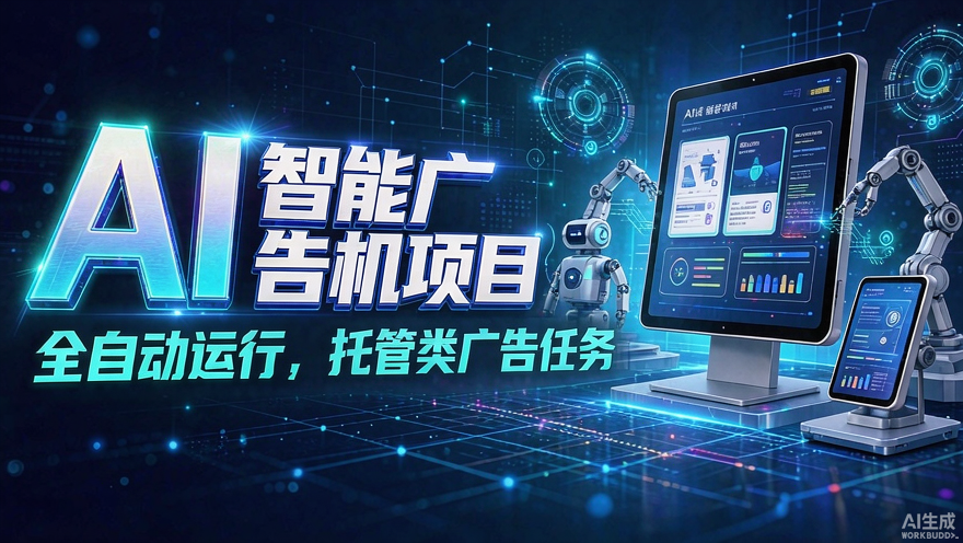AI 智能广告机项目，全自动运行，托管类广告任务