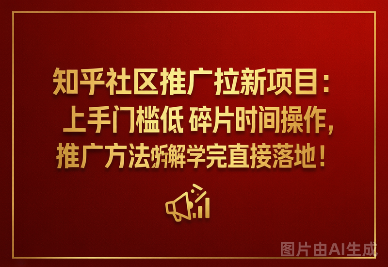 知乎社区推广拉新项目：上手门槛低碎片时间操作，推广方法全拆解学完直接落地！