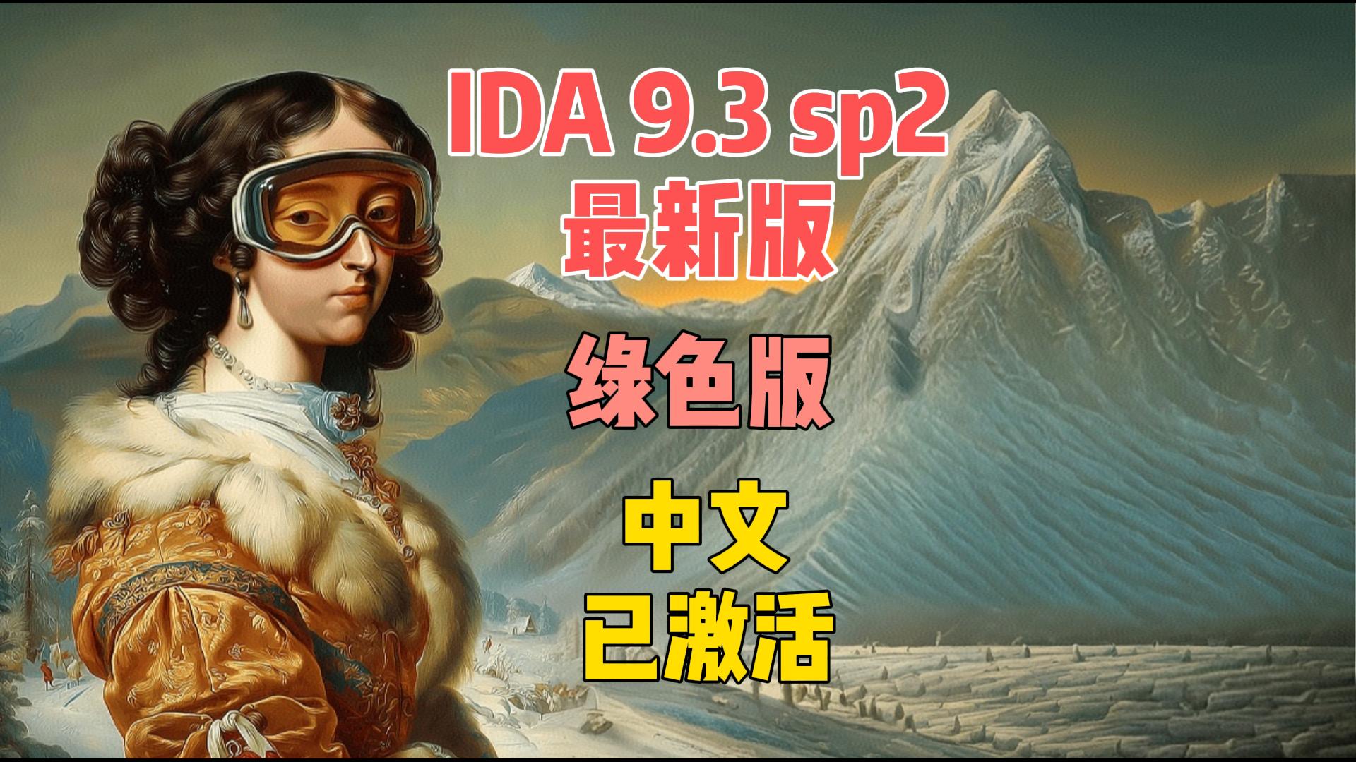 IDA 9.3最新绿色版,中文汉化,解压既激活
