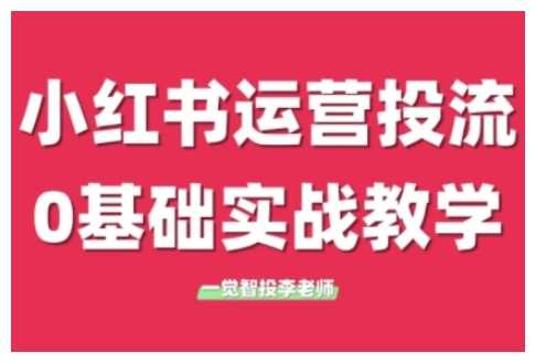 小红书运营投流,小红书广告投放从0到1的实战课,学完即可开始投放