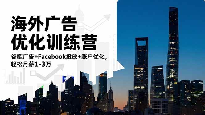 海外广告实战训练：谷歌与Facebook投放策略，掌握账户优化技能实现职业晋升