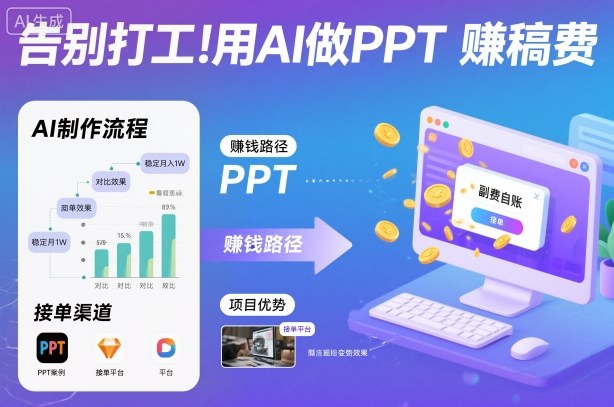 (1207期)告别职场束缚:AI辅助PPT高效创作,拓展副业接单新途径