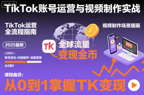 (1271期)TikTok账号运营与视频制作全流程指南:从入门到精通掌握核心技能(附实用内容创作方法)
