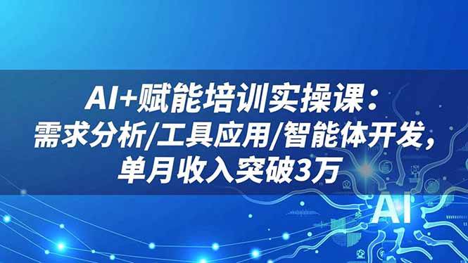 （1317期）AI赋能培训实操指南：需求分析方法、工具应用实践与智能体开发详解