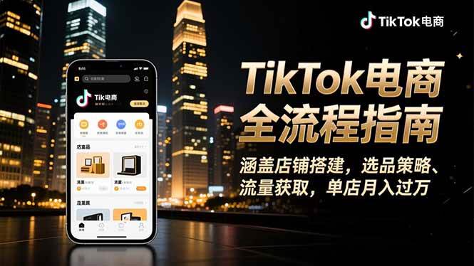 （1341期）TikTok电商运营全流程解析：从店铺开设到选品推广，实现稳定增长路径