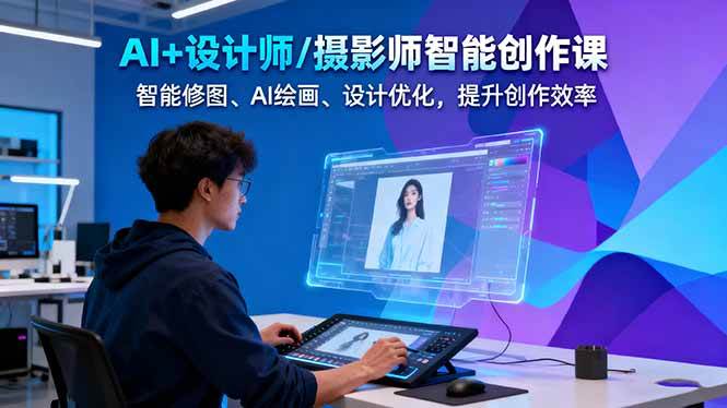 设计师与摄影师智能创作课:掌握智能修图、AI绘画与设计优化,提升创作效率