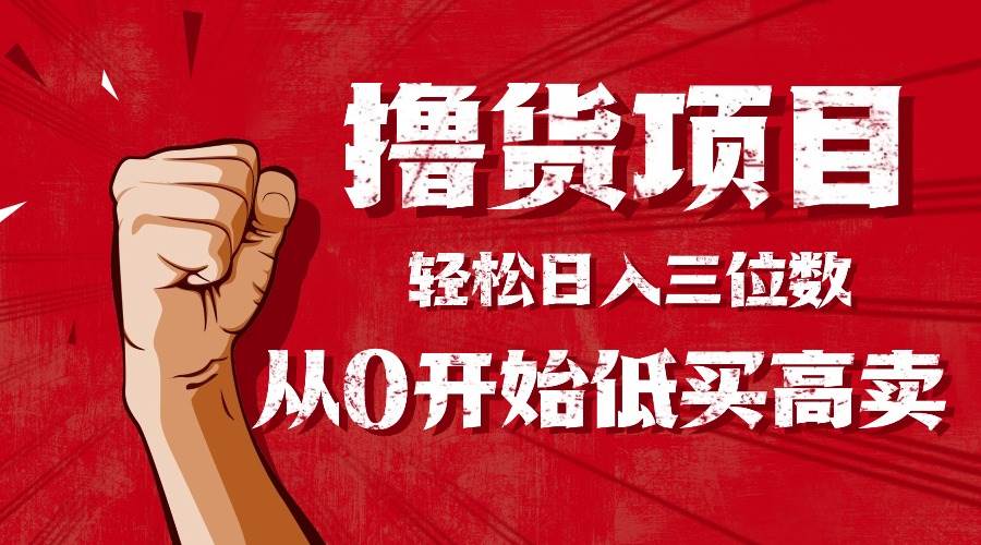 （1605期）手把手教你从零开始学习撸货，掌握低买高卖技巧，新手也能轻松实现稳定日收益
