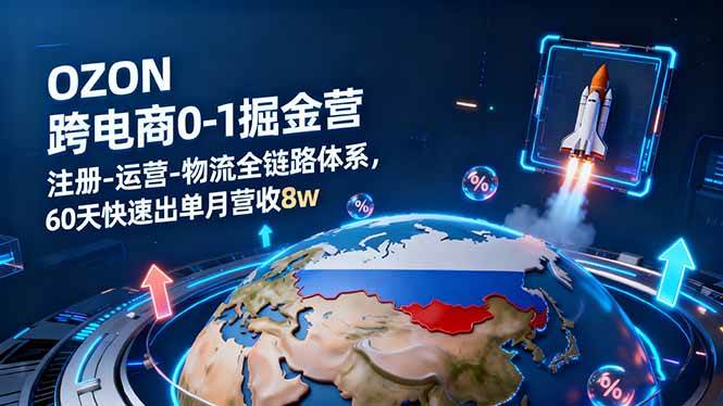 (1699期)OZON跨境电商实战指南:从注册开店到运营物流,60天实现稳定出单与持续营收