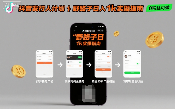 (1713期)抖音创作者计划新策略:手机在手随时操作,轻松掌握实用技巧