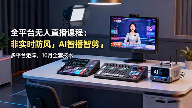 (1722期)无人直播技术全解析:多平台矩阵搭建与AI智能剪辑,十月最新实操指南