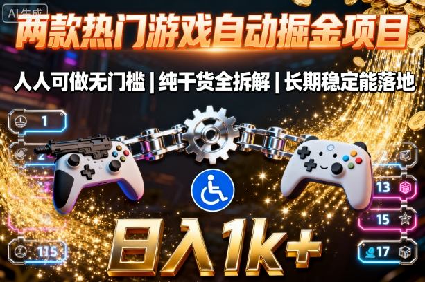 (2061期)两款热门游戏自动操作项目详解:零门槛入门指南与实操步骤,实现稳定长期收益