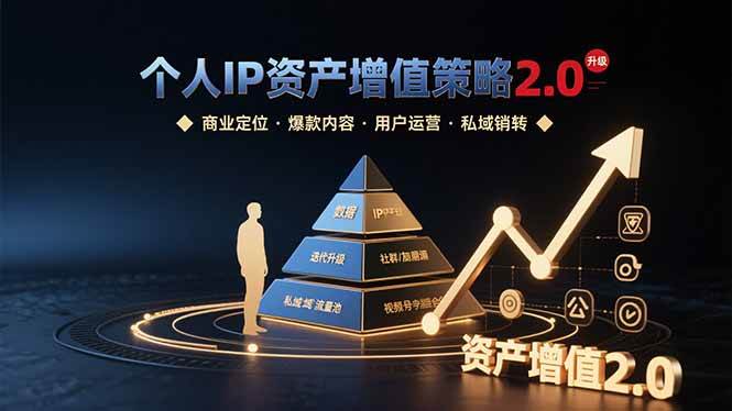（2732期）个人IP资产增值策略全解析：商业定位精准化、爆款内容创作、用户深度运营与私域高效转化