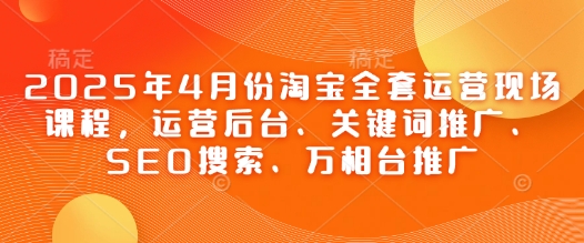 淘宝运营实战指南：后台操作解析、关键词与SEO优化、万相台推广技巧精讲