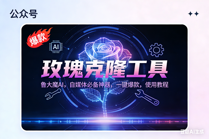 玫瑰克隆神器,鲁大魔ai,自媒体必备,一键爆款工具,详细教程
