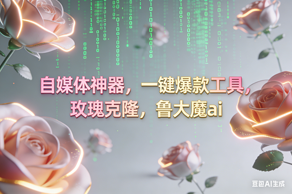 ai鲁大魔，自媒体必备的软件，玫瑰克隆神器，一键爆款，详细教程