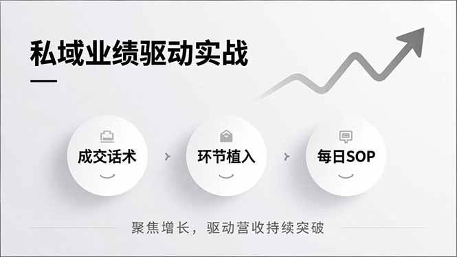 私域业绩实战驱动指南：成交话术设计、关键环节植入与每日流程规划，聚焦持续增长路径