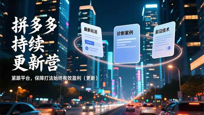 拼多多运营实战指南：最新玩法解析、案例诊断与技术前沿，助你紧跟平台节奏，持续优化店铺经营策略。