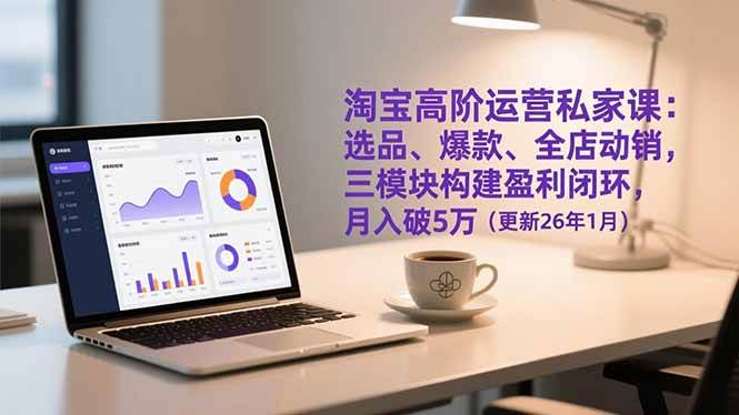 淘宝店铺运营进阶指南：选品策略、爆款打造与全店动销，构建持续增长的经营体系
