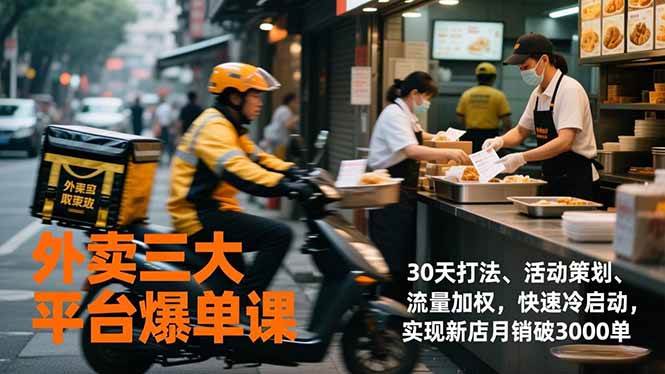 新店外卖运营实战指南：三十天策略解析、活动规划与流量提升，助力冷启动阶段稳步成长