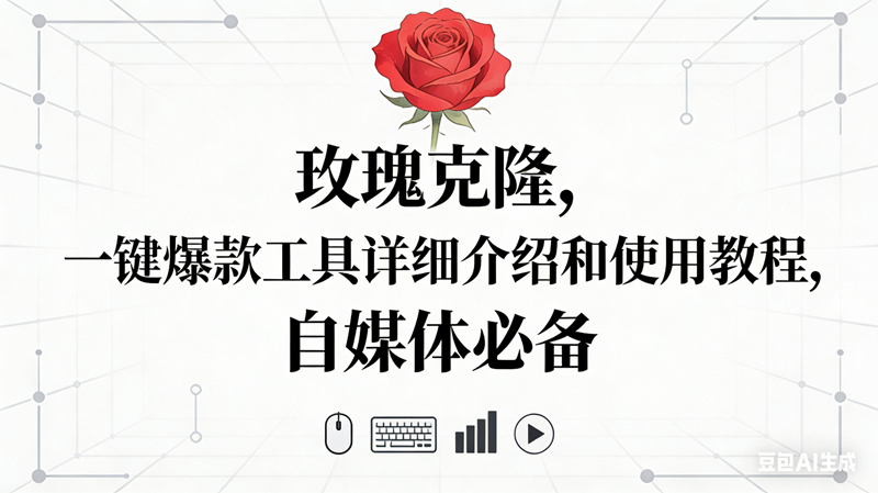 （16811期）玫瑰克隆神器，自媒体必备，一键爆款工具详细介绍和使用教程