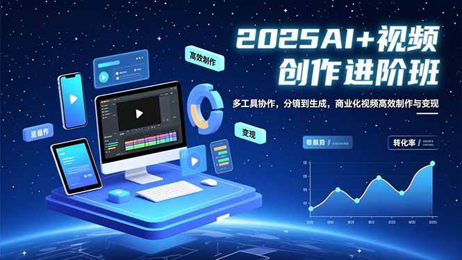 （16622期）AI+视频创作进阶班：多工具协作，分镜到生成，商业化视频高效制作与变现