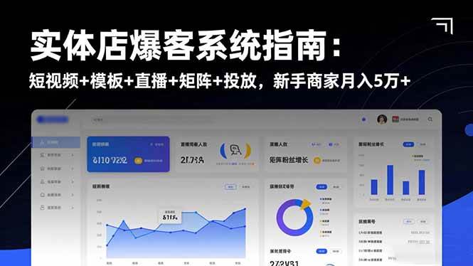 （16541期）实体店爆客系统指南：短视频+模板+直播+矩阵+投放，新手商家月入5万+