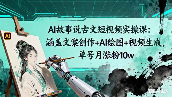 (16369期)AI故事说古文短视频实操课:涵盖文案创作+AI绘图+视频生成,单号月涨粉10w (16369期)AI故事说古文短视频实操课:涵盖文案创作+AI绘图+视频生成,单号月涨粉10w