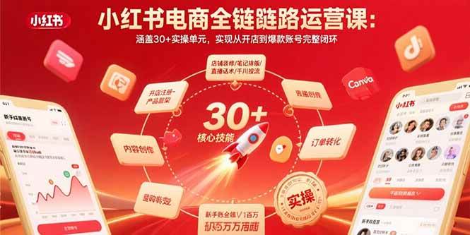 (15751期)小红书电商全链路运营课:涵盖30+实操单元,实现从开店到爆款账号完整闭环 (15751期)小红书电商全链路运营课:涵盖30+实操单元,实现从开店到爆款账号完整闭环