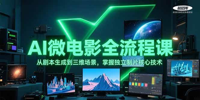 (15195期)AI微电影全流程课,从剧本生成到三维场景,掌握独立制片核心技术 (15195期)AI微电影全流程课,从剧本生成到三维场景,掌握独立制片核心技术