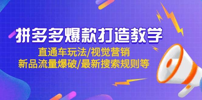 （14681期）拼多多爆款打造教学：直通车玩法/视觉营销/新品流量爆破/最新搜索规则等