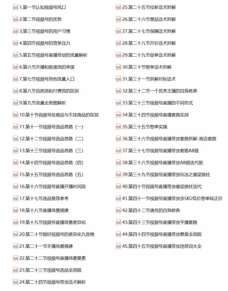 （12796期）视频号直播带货教程：选品思路与话术拆解/掌握多种带货套路/提升直播效果（2）