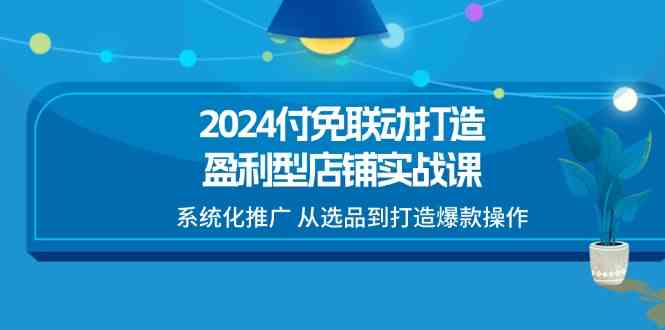 2024付免联动打造盈利型店铺实战课,系统化推广 从选品到打造爆款操作