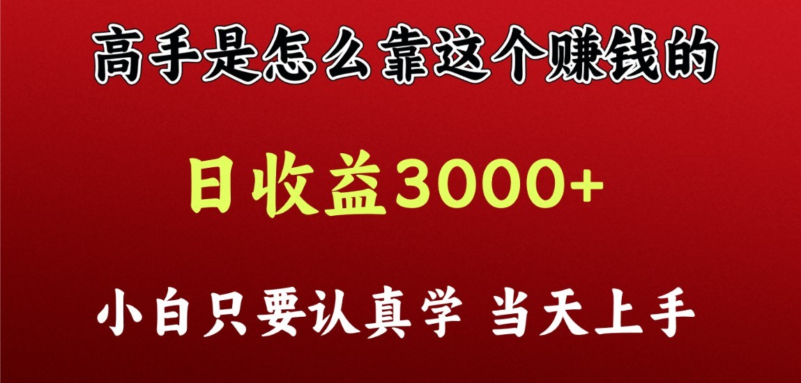 看高手是怎么赚钱的,一天收益至少3000+以上,小白当天上手