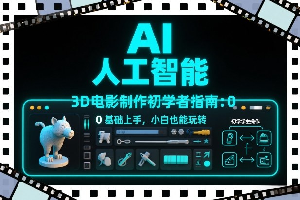 AI人工智能3D电影制作初学者指南:0基础上手,小白也能玩转 AI人工智能3D电影制作初学者指南:0基础上手,小白也能玩转