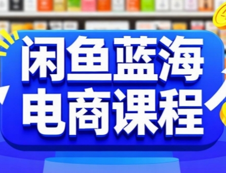 闲鱼蓝海电商课程、手把手助你快速上手、轻松实现闲鱼稳定盈利