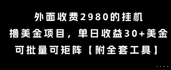 挂G撸美金项目揭秘、单日收益超30美金、批量矩阵操作实现高效创收