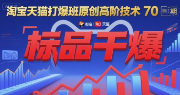 淘宝天猫爆款实战课、高阶原创技术精讲、第七十期标品引爆指南