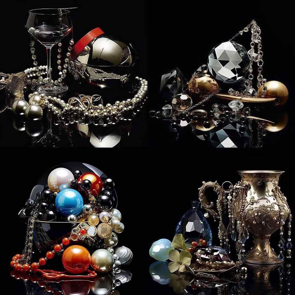 （17272期）460+专业Midjourney珠宝摄影AI提示词+成效果图、戒指/项链/耳环/手链/宝石/及奢侈配饰等全品类（8）