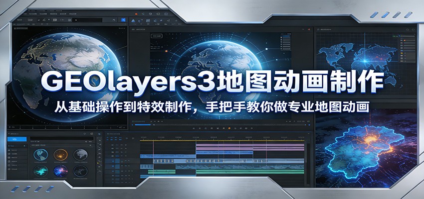 GEOlayers3地图动画入门、进阶操作指南、专业特效制作全解析