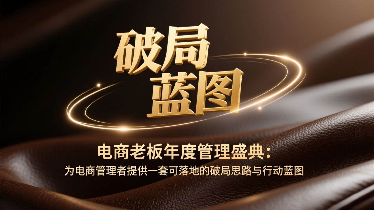 电商老板年度管理盛典、破局增长实战指南、落地蓝图与行动路径