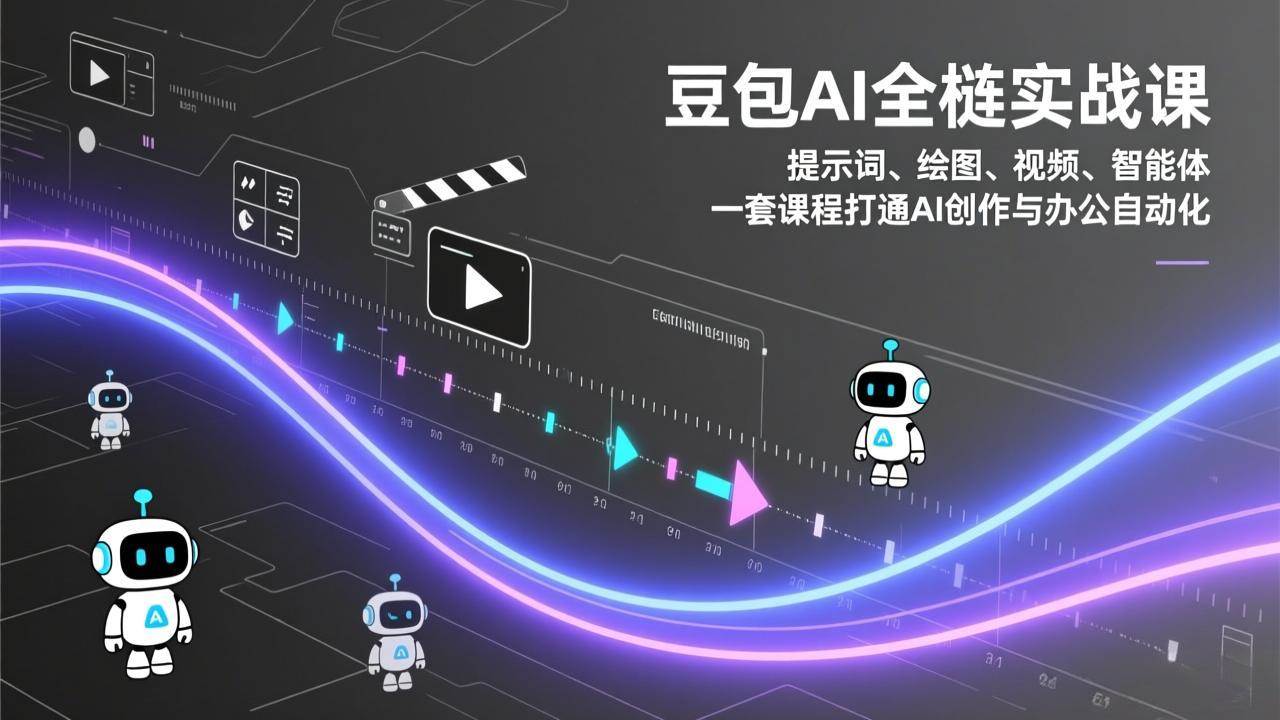 豆包AI全栈实战课、打通提示词绘图视频、智能体赋能创作与办公自动化