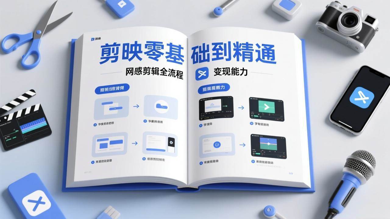 零基础快速上手剪映、掌握网感剪辑全流程、获得直接变现的剪辑能力