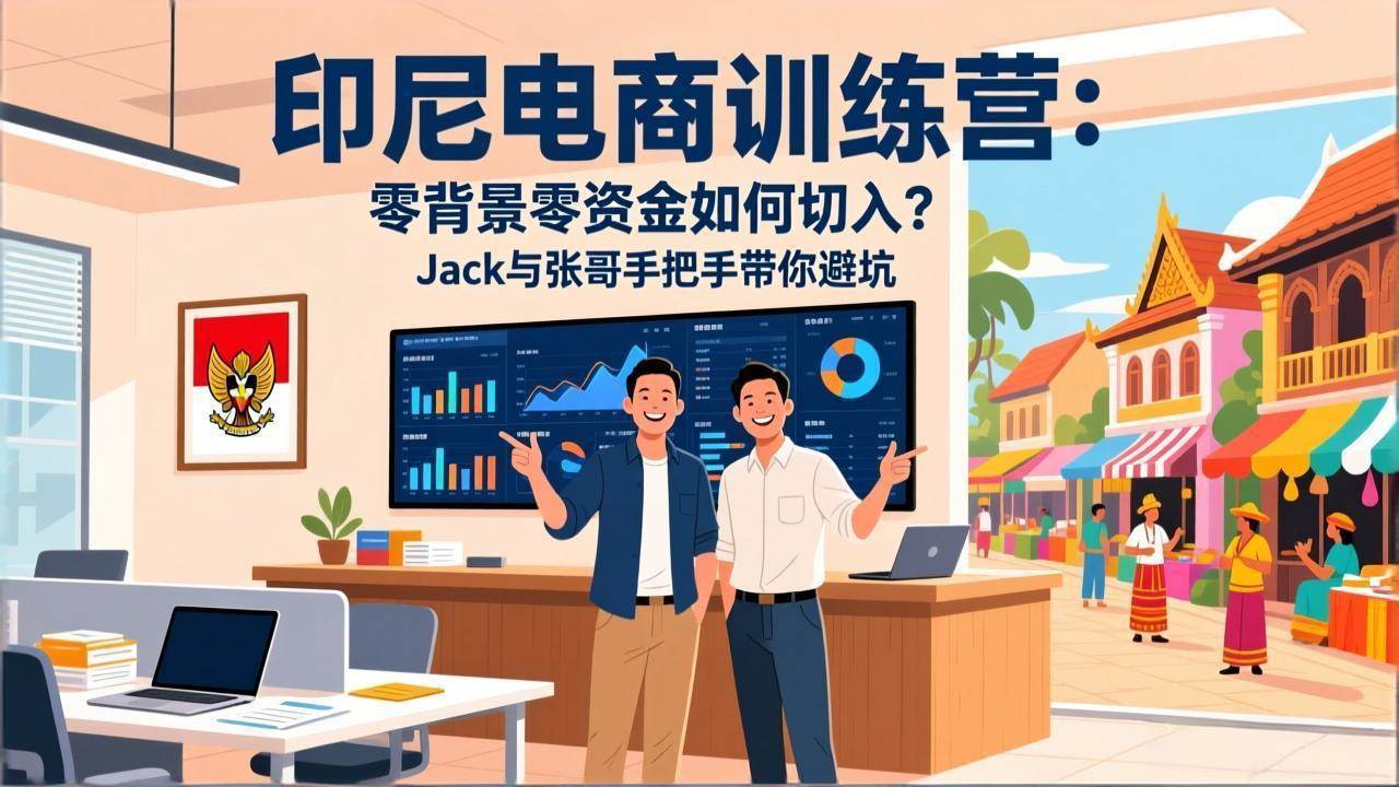 印尼电商训练营、零背景零资金切入指南、Jack张哥手把手带你避坑