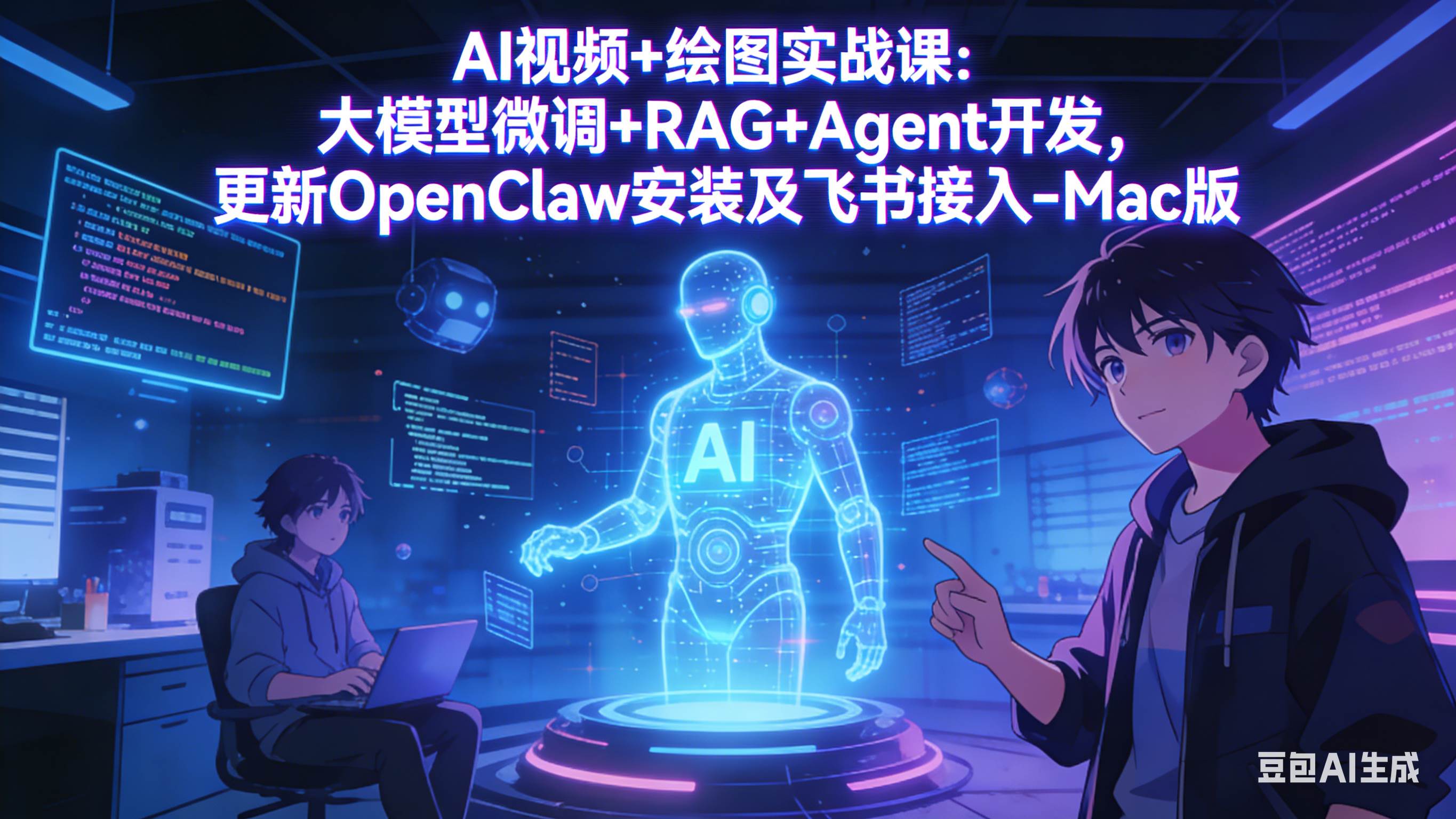 （17594期）AI视频+绘图实战课、大模型微调+RAG+Agent开发、更新OpenClaw安装及飞书接入-Mac版